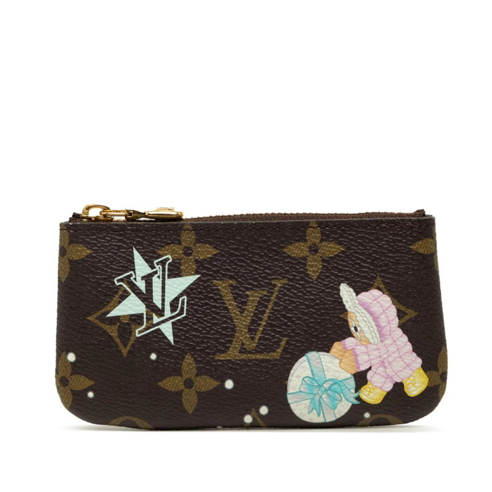 Louis Vuitton Monogram Vivienne Pochette Clé Wallet/Coin Purse/Key Case M1222...
